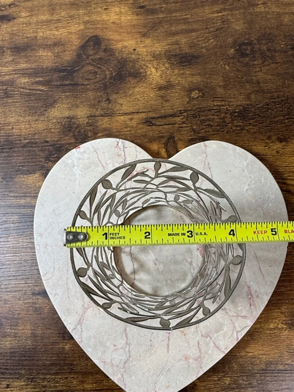 Metal Leaf Cutout Candle Holder - Silver